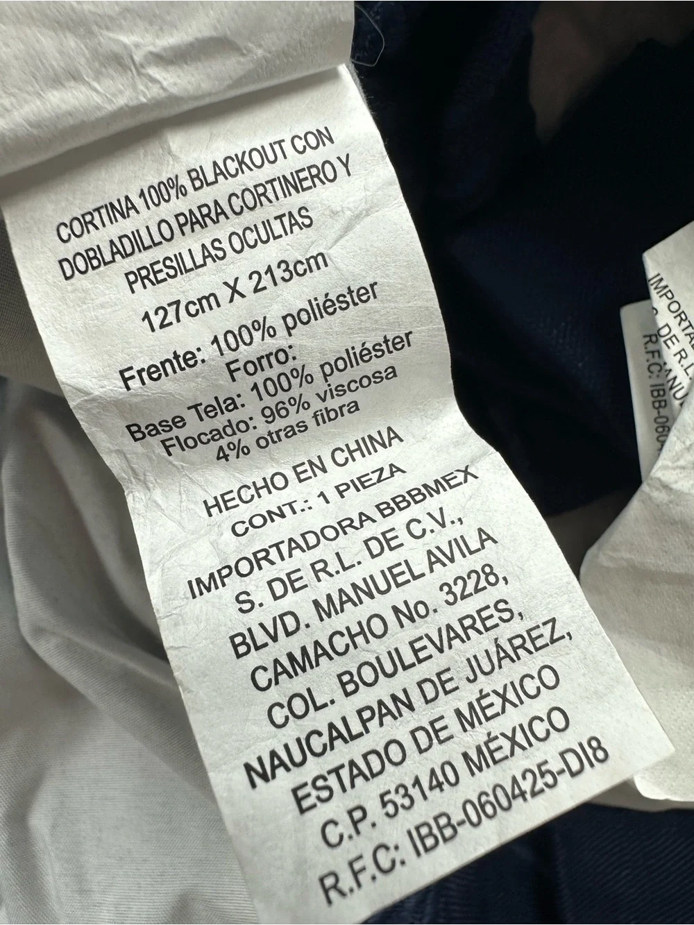 Everhome Embroidered Diamondweave Blue Blackout Curtain 50 x 95 inches